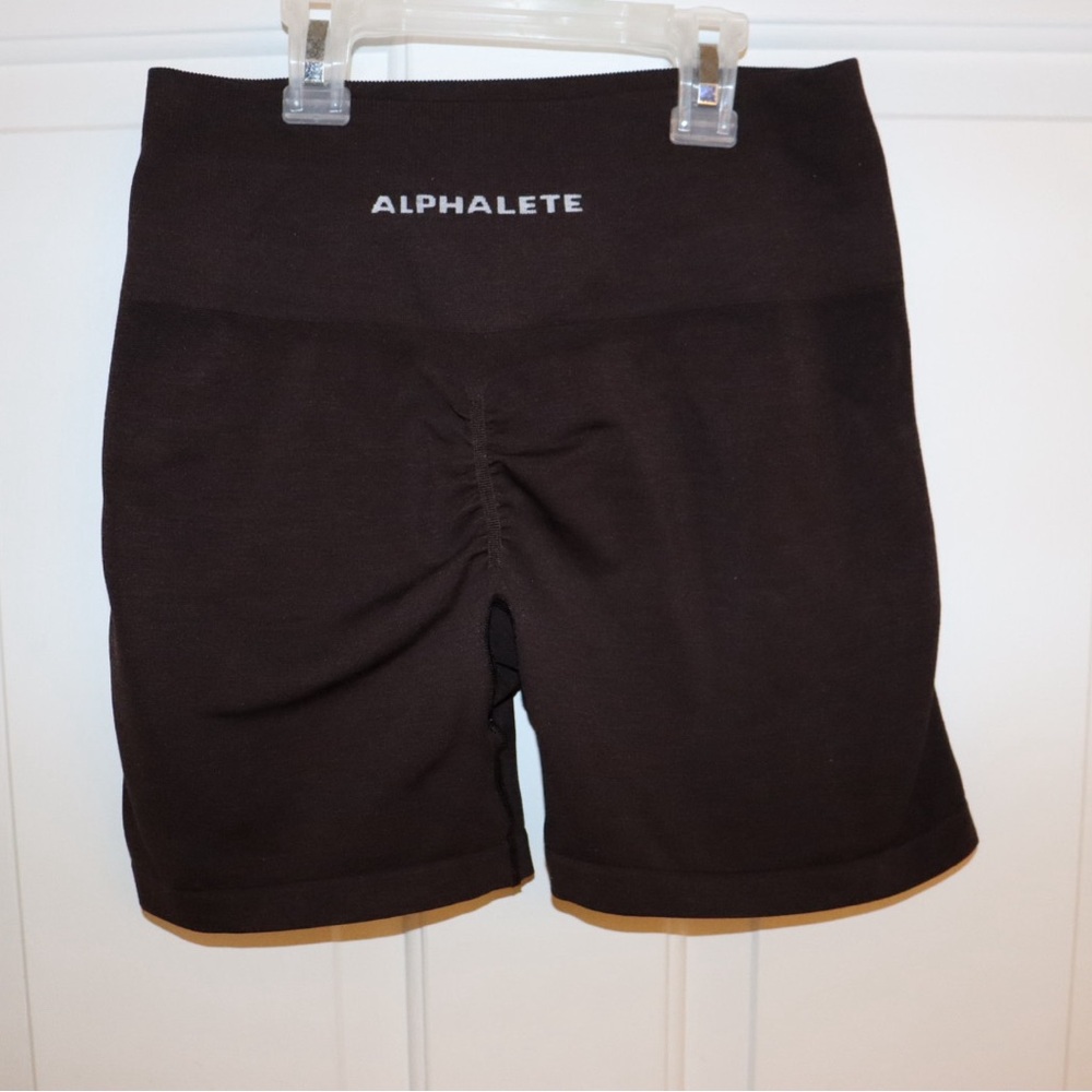 Alphalete Amplify Shorts. EUC. Dark brown.
